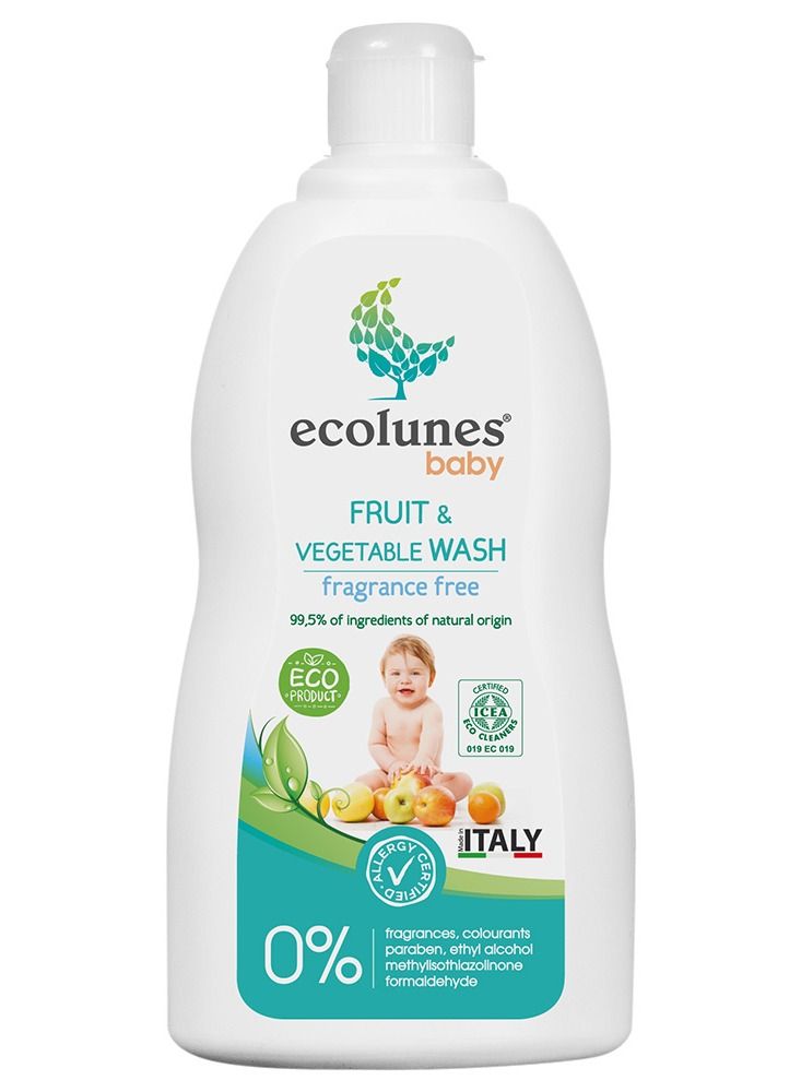 Ecolunes Baby Fruit & Vegetable Wash Fragrance Free-500ml